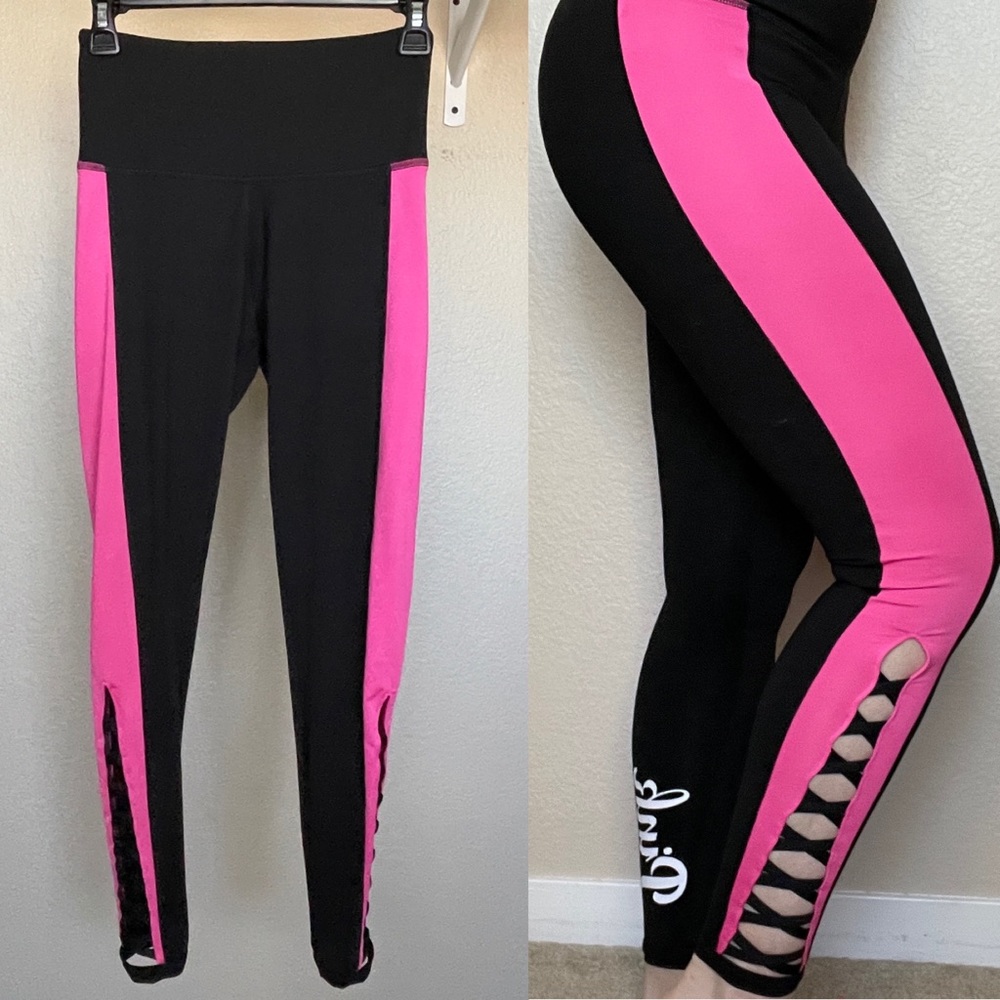 Victoria’s Secret Pink Lace Leggings workout yoga activewear